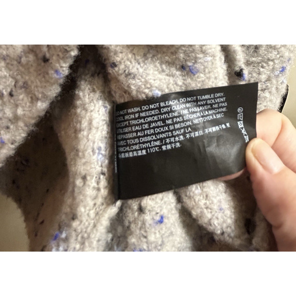 NWT Theory Boxy Mockneck Tweed Boucle Knit Sweater Pullover Evergreen - Size L - Picture 6 of 6